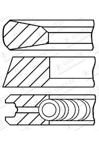 GOETZE ENGINE Set piston segmenti Mercedes-Benz C-Class/CLK/CLS
