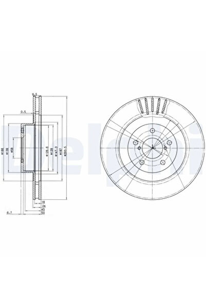 DELPHİ Disc Frana Subaru Forester/Impreza/Legacy 3 Toyota Gt 86 Cupe