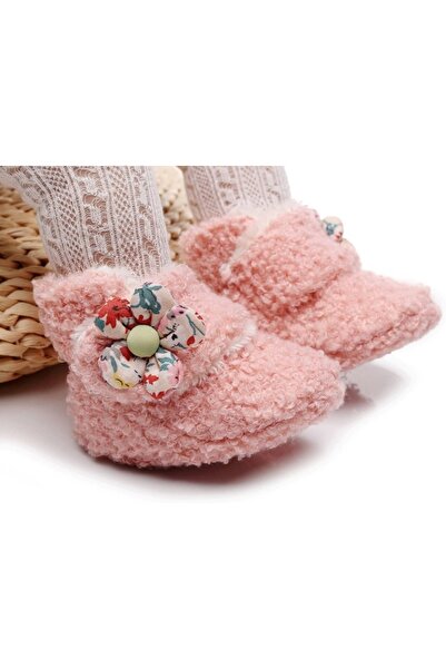 BebeNou Ghetuțe roz pentru fete - Flower CHhz0551-5-CI2