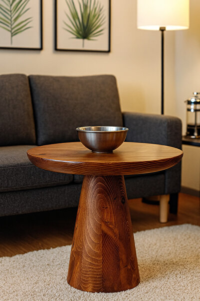 Simillo Home&Living Nord Ahşap Orta Sehpa Fındık Renk Mantar Sehpa