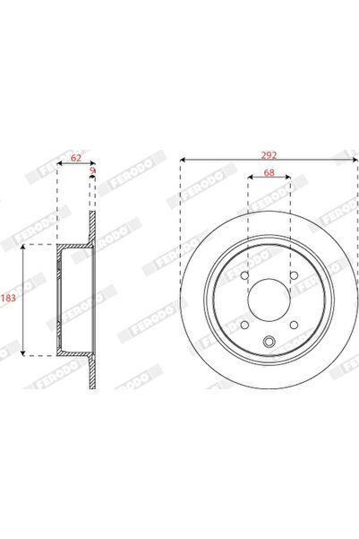 FERODO Brake Disc Nissan Cube/Tiida