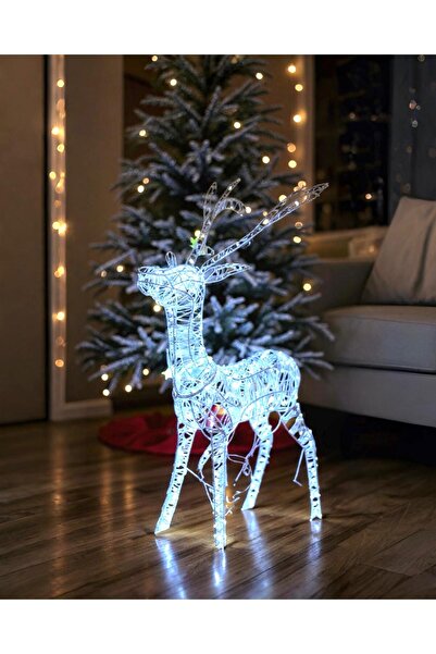Genel Markalar Yılbaşı Işıklı Led Geyik 135 cm, 640 LED, Beyaz Işık, Sıcak ve...