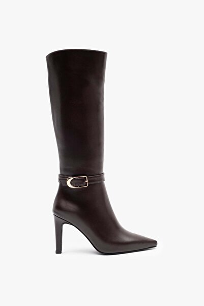 Louis Cardy Jude Brown Leather Women's Heeled Boots