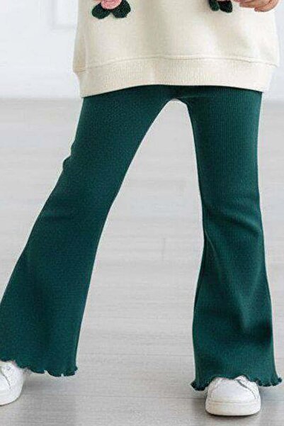 Riccotarz Girl's 3-Thread Cream Sweater with Rose Figures, Loose-Fitting Scuba Fabric, Top and Bottom Set