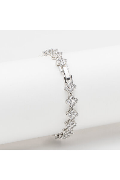 ElectraStore Brățară Alhambra Placată Cu Aur Alb - C4179