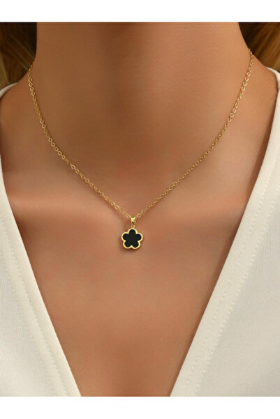 Inovius Colier auriu cu pandantiv floare - 61666
