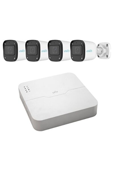 Uniarch Kit de supraveghere IP cu 4 camere 2MP, Full HD, IR 30m, microfon, NVR PoE cu 4 canale