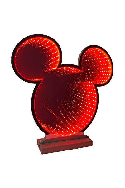 Disney Mickey Mouse light decoration, Infinity Light, for indoor use, 40 cm, red