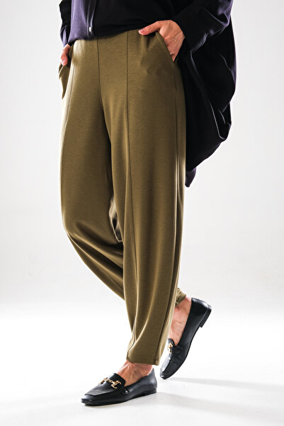 Plistre 2281_Women's Elastic Waist Pocketed Harem/Shalwar Yoga Pants – Comfortable Fit Islamic Clothing Bottoms