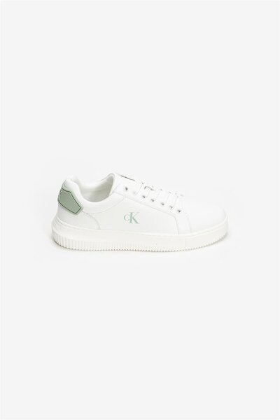Calvin Klein Kalın Tabanlı Arma Detaylı Deri Erkek Siyah Sneaker YM0YM01296-01W