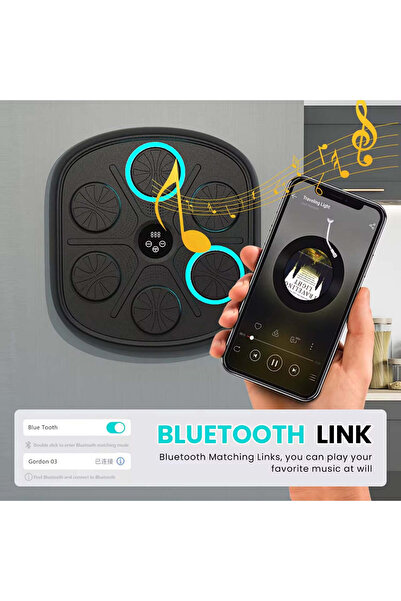 Generic Smart Electronic Music Boxing Machine with Gloves | Smart Boxing Equipment for Home Workout