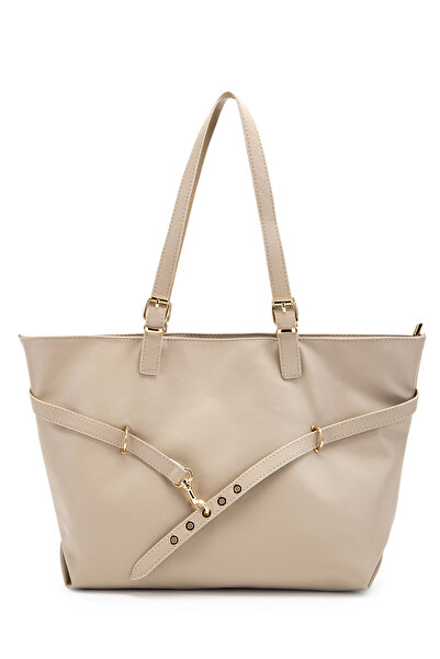 minebag Belt Detailed Faux Leather Vest Women's Arm Bag Beige