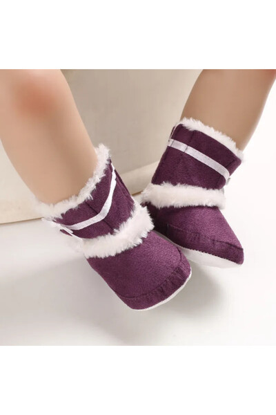 BebeNou Ghete mov cu fulgi brodați albi MDc-949-2-sa2