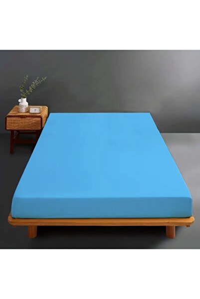 PATONE Fitted sheet, 180x200cm, cotton, blue