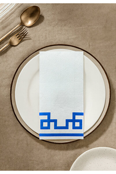 pelure store Luva Kobalt Blue Patterned 16-Piece Paper Airsoft Napkin