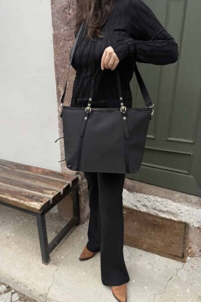 LEONAS Suede Detailed Women's Shopper Hand and Shoulder Bag Valenne St0032