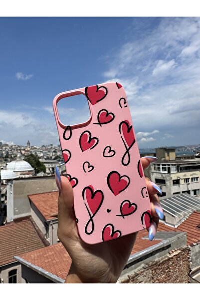 Q Aksesuar حافظة هاتف متوافقة مع سامسونج جالاكسي A34 بتصميم قلوب حمراء - وردي...