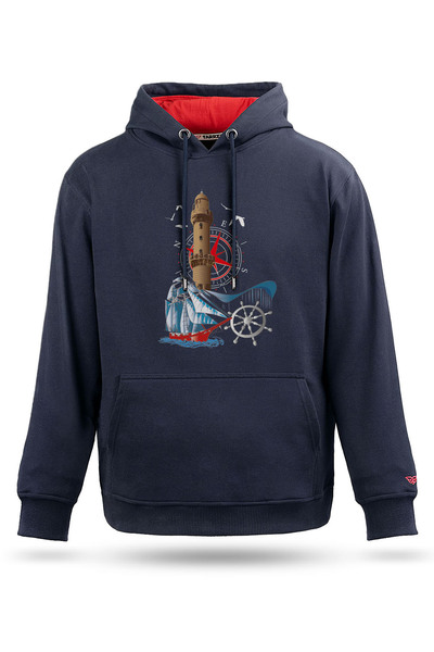 Tarrzzcom سويت شيرت بتصميم مميز للجنسين، سويت شيرت بقلنسوة بتصميم منارة وقارب...