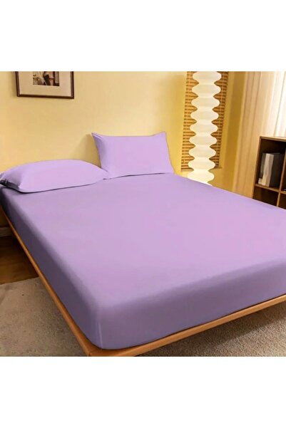 PATONE Fitted sheet, 180x200cm + 2 pillowcases, 50x70cm, cotton, lilac
