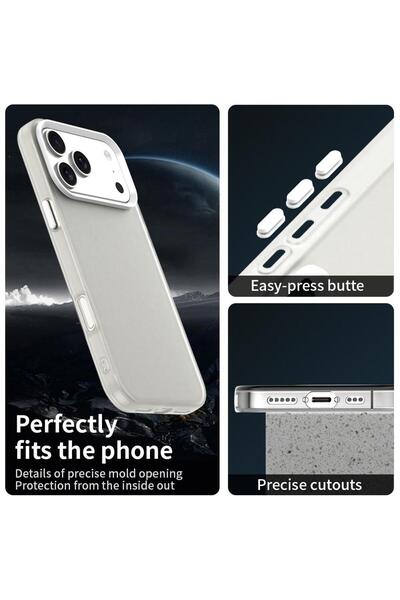 bovinox iPhone 17 Pro Case Anti-Fingerprint Frosted Transparent Slim Design Minimalist Design