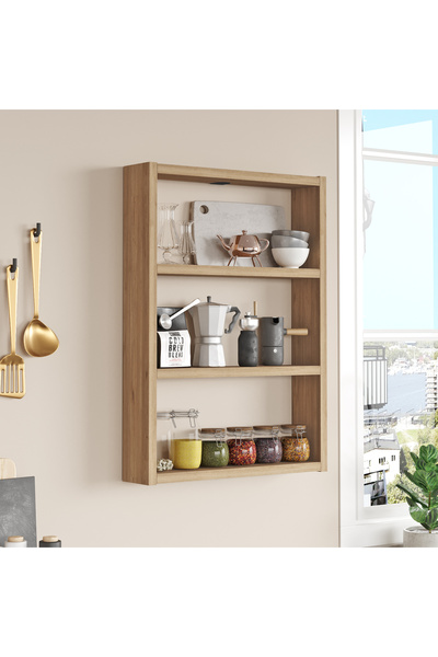 Yurupa Monya 3'Lü Duvar Rafı Mutfak Banyo Rafı Sepet MON1-S