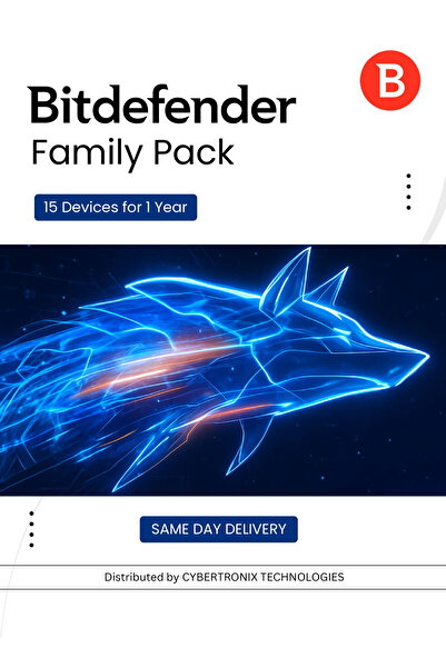 BITDEFENDER Family Pack | 15 Devices for 1 Year | Digital License | SAME DAY DELIVERY