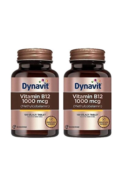 Dynavit Vitamin B12 1000 mcg Dilaltı 100 Tablet x 2 Adet
