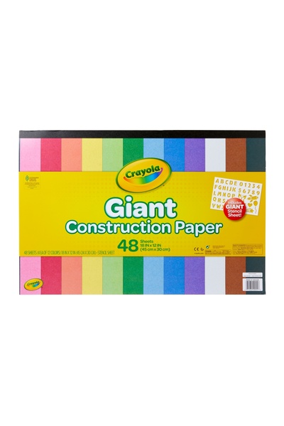 Crayola أشكال ورقية عملاقة للبناء، 48 ورقة مع استنسل