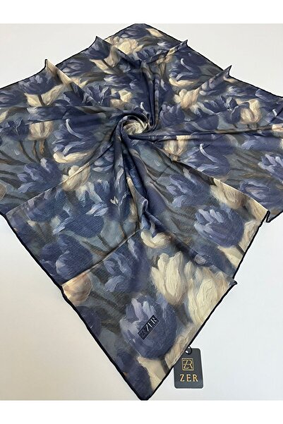 Hurma Kervanı Zer Soft Çiçek Desenli Eşarp %100 Doğal Pamuk