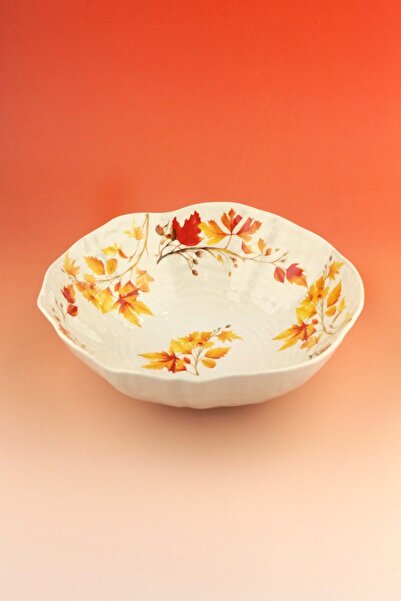 Bursa Porselen Dekor Fall Large Size Porcelain Salad Bowl