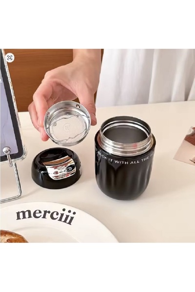 Troni HZ043 Thermal Insulated Drinking Mug, 200ml, with Tight Lid, Small and Modern Design