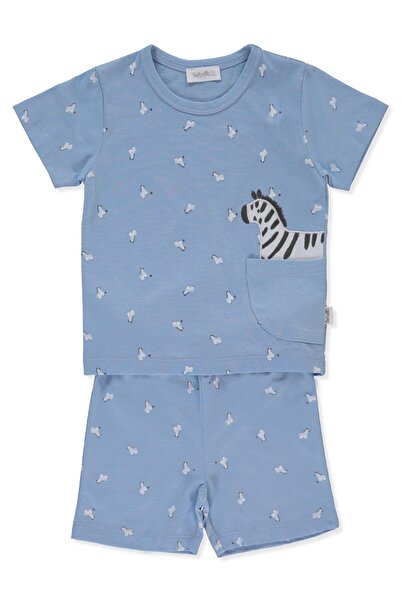 Bebetto SÜPREM PİJAMA TAKIMI 2Lİ (SWEET PYJAMAS/25-WALKING ZEBRAS) MAVİ