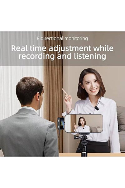 Generic Wireless Lavalier Mic w/ Noise Cancelling & Case For iPhone & Type-C Pro Vlogging Audio