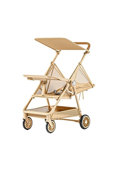 Timebox Cărucior pentru bebeluși, scaun reversibil, pliabil cu o singură mână...