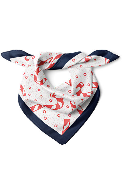 nehir eşarp Yılbaşı Desen Fular Bandana 50x50 Cm