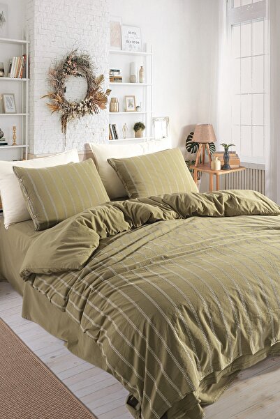 Macas Home Kronos Mist 100% Cotton Washable Single Duvet Cover Set 160*220