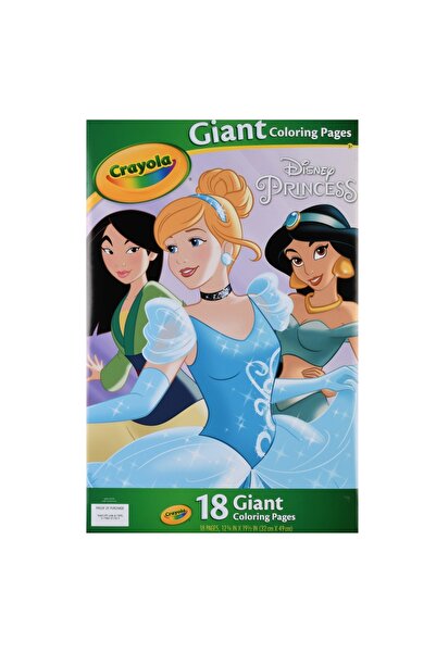 Crayola صفحات تلوين أميرات ديزني العملاقة - 18 صفحة