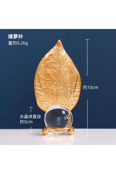 GESR HOME Gold leaf masterpieces with a transparent crystal reel – a luxuriou...