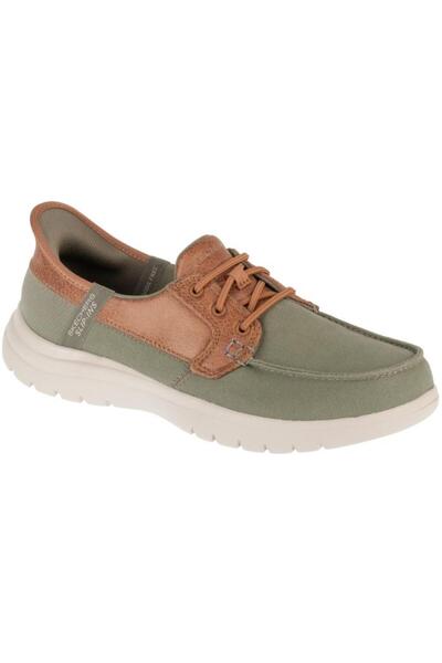 SKECHERS Women's Slip-Ins: On-The-Go Flex Loafers - Olive, Size 39