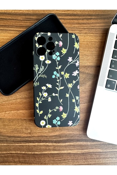 Mobildizayn Huawei P40 Lite Uyumlu İçi Kadife Baskılı Siyah Telefon Kılıfı K166
