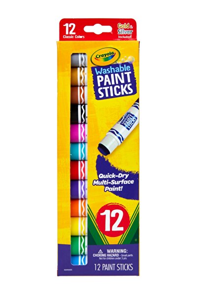 Crayola أعواد طلاء قابلة للغسل 12 قطعة
