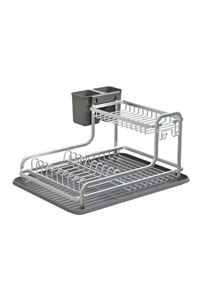 GRÜNBERG Suport vase, din aluminiu si plastic, cu tava si suport tacamuri, 43...