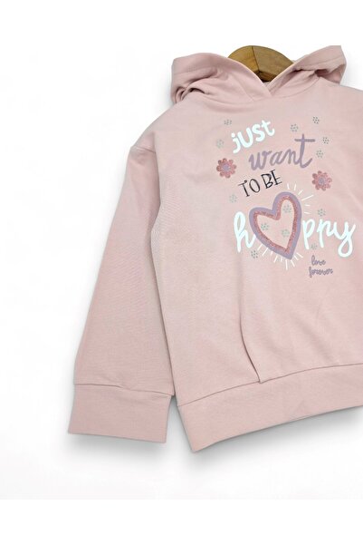 VOY KİDS Girl's Flared Tights, K Hooded Sweatshirt, m Transitional Bottoms and Top Set