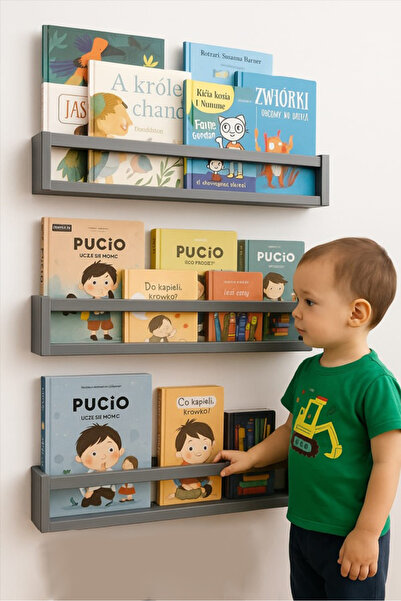 Deisor 1pcs Etajera carti Montessori din lemn - 60 cm