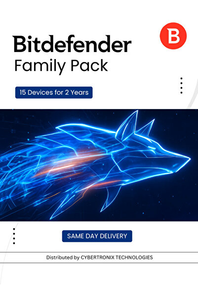BITDEFENDER Family Pack | 15 Devices for 2 Years | Digital License | SAME DAY DELIVERY