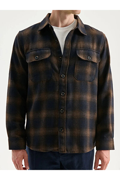 LC Waikiki Κανονική εφαρμογή μακρυμάνικο καρό ανδρικό πουκάμισο ξυλοκόπο