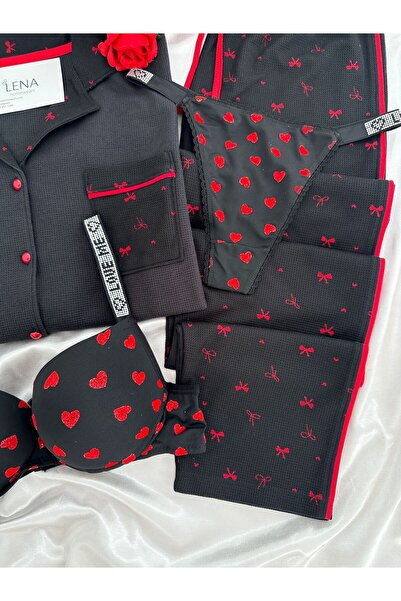 Lena Homewears Women's Ecru Waffle Premium Pajama Set with Underwear