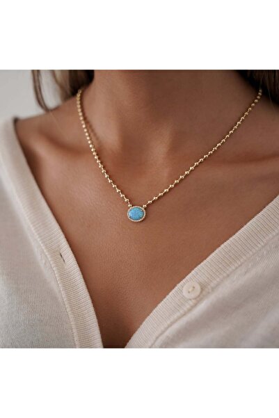 ALTINTAŞ KUYUMCULUK Dot Opal Taşlı Altın Kolye