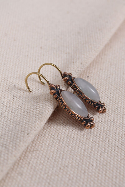 Süspüs Accessories White Quartz Stone Authentic Earrings