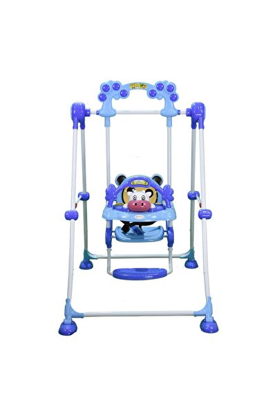 bebe stars Leagan, Bebe Stars, Pana la 22 kg, Pliabil, Cu jucarii si muzica, 2-5 ani, Cow Blue